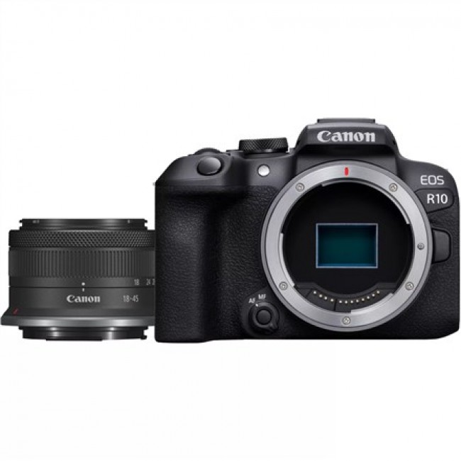 Canon EOS R10 + RF-S 18-45mm F4.5-6.3 IS STM MILC 24.2 MP CMOS 6000 x 4000 pixels Black