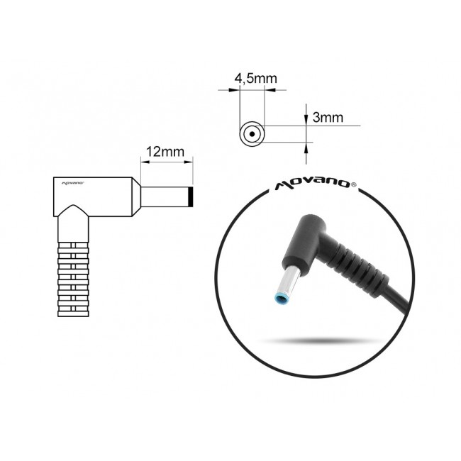 mitsu notebook charger/charger ZM/HP195333P 19,5v 3,33a (4,5x3,0 pin) - hp 65W