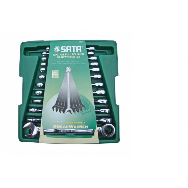 SATA WRENCH 12pcs WITH RATCHET .