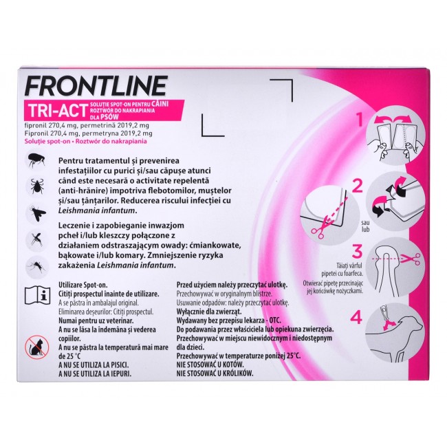 FRONTLINE Tri-act L 20-40 kg - Parasite drops for dogs - 3 x 4 ml.