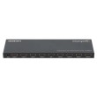 Manhattan 4K@60Hz 8-Port HDMI Splitter with Downscaling, Splits One HDMI Input to Eight HDMI Outputs (1x8), 18G, EDID Switch for Downscaling, Black
