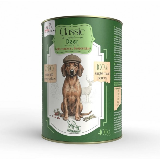 SYTA MICHA Classic Mono Deer with cranberries - wet dog food - 400g SYTA MICHA Classic Mono Deer with cranberries - wet dog food - 400g