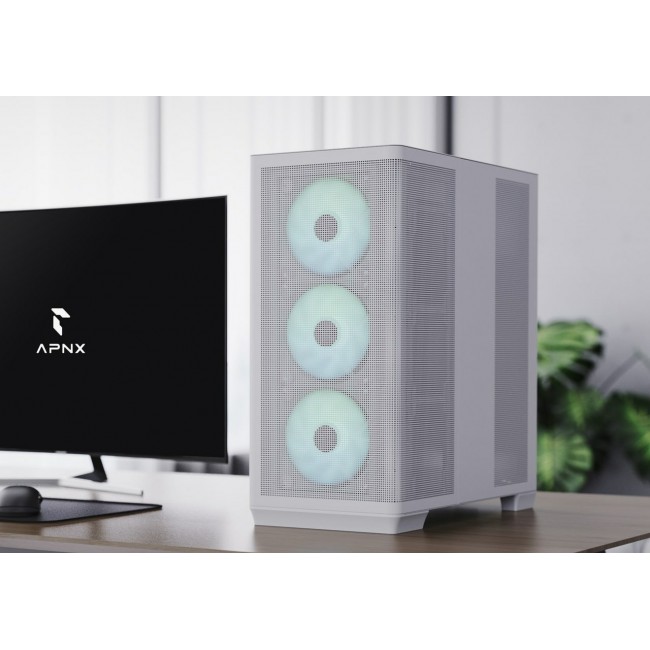 AeroCool Case APNX C1-R-WT-V1 MicroATX/MiniITX