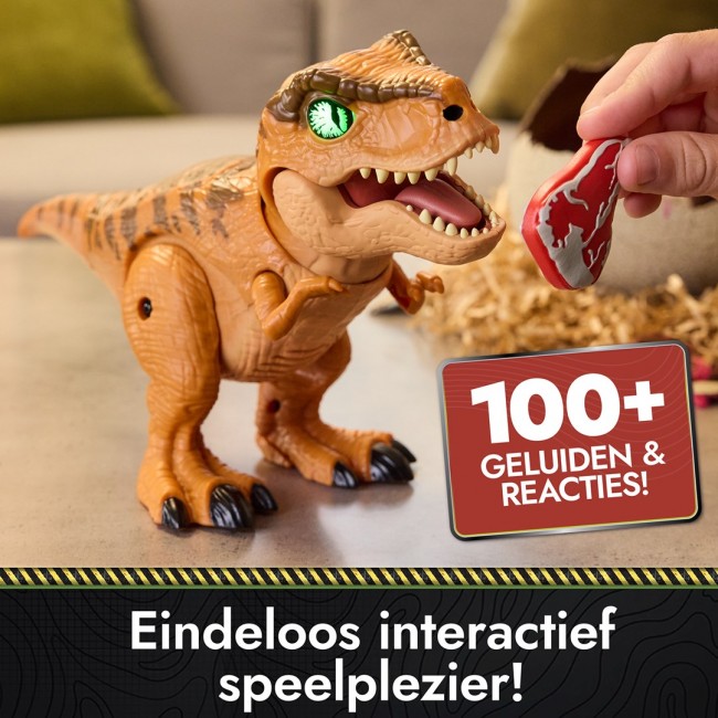 Jurassic World Primal Hatch Interactive Toy Dinosaur & Egg, Hatch & Train your own Baby Dino with 100+ Sounds & Reactions, Kids Toys for Boys & Girls Aged 5 & Up