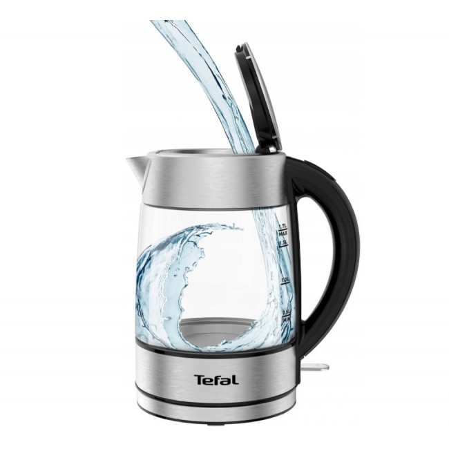 Tefal KI772D electric kettle 1.7 L 2400 W Stainless steel, Transparent