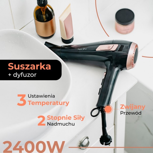 Adler AD 2283 Hair dryer 2000 W Black Adler AD 2283 Hair dryer 2000 W Black