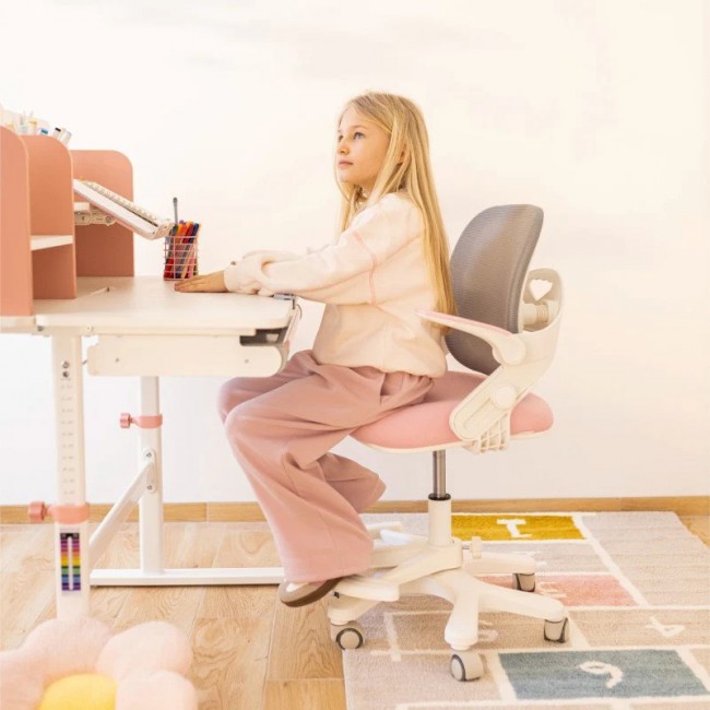 Junior 4.3 Pink-Grey swivel chair