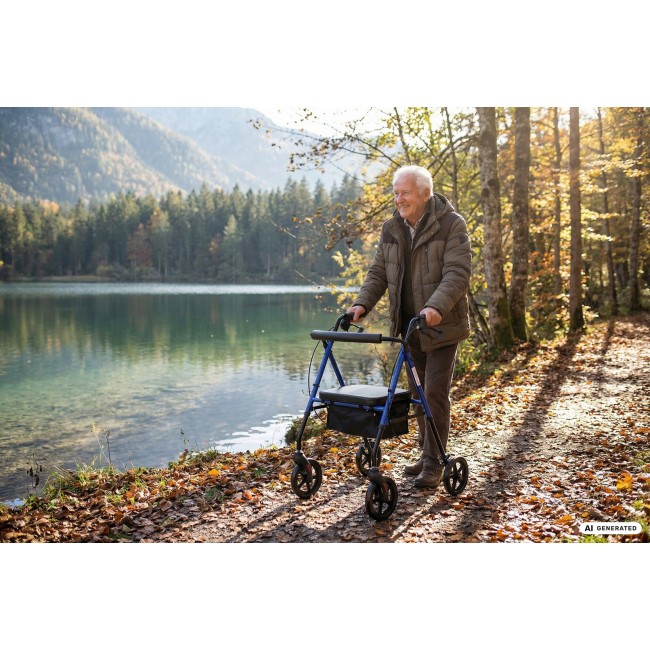 Lightweight aluminium four-wheel rehabilitation walker CH100AM Lightweight aluminium four-wheel rehabilitation walker CH100AM