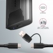 Axagon EEM2-GTS2 External USB-C 10Gbps metal box for M.2 NVMe & SATA SSD disks. Screwless