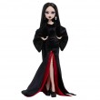 Monster High x Wednesday Collectible Doll, Morticia Addams in Black Velvet Dress