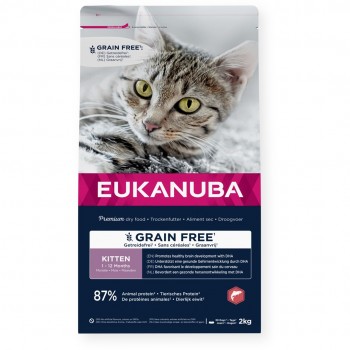 EUKANUBA Grain Free Kitten Salmon - dry cat food - 2kg