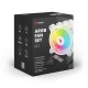SAVIO FAN-01 WHITE 4-pack 120mm ARGB fan including controller and remote control SAVIO FAN-01 WHITE 4-pack 120mm ARGB fan including controller and remote control