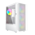 Gembird Fornax 4000W ARGB gaming ATX computer case, Midi Tower, backlight, White