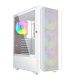 Gembird Fornax 4000W ARGB gaming ATX computer case, Midi Tower, backlight, White