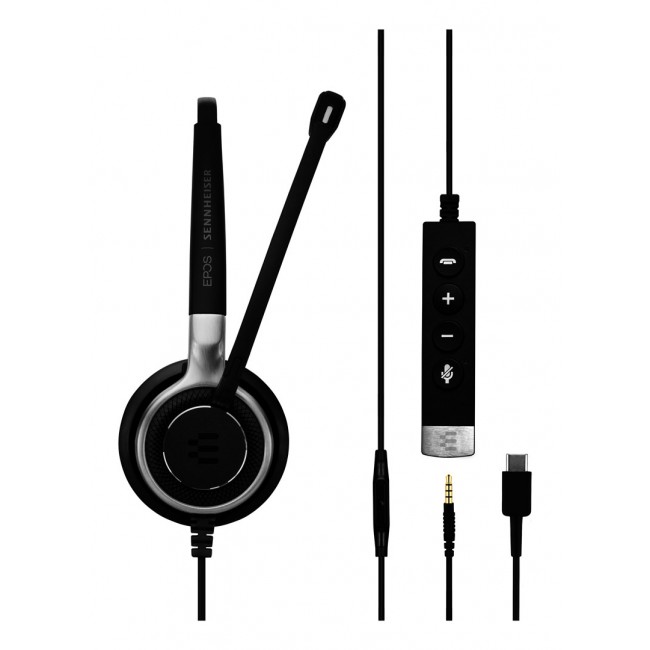EPOS Sennheiser Headset Impact SC 635 USB-C 3,5mm USBC 3,5mm mono black silver (1000669) EPOS Sennheiser Headset Impact SC 635 USB-C 3,5mm USBC 3,5mm mono black silver (1000669)