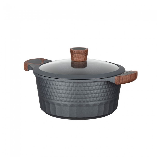 Resto Kitchenware Capella 4.6 L Round Black, Wood
