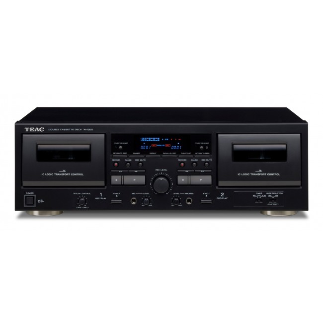 TEAC W-1200 Cassette deck 2 deck(s) Black