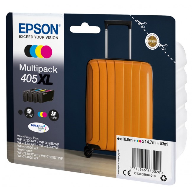 Epson 405XL Suitcase DURABrite Ultra Multipack 4-colours Ink