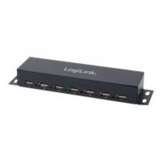 LogiLink UA0148 interface hub 480 Mbit/s Grey LogiLink UA0148 interface hub 480 Mbit/s Grey