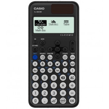 CASIO CALCULATOR FX-85CW TECHNICAL AND SCIENTIFIC BOX. Calculator recommended for high school and college students, for office work. Black.