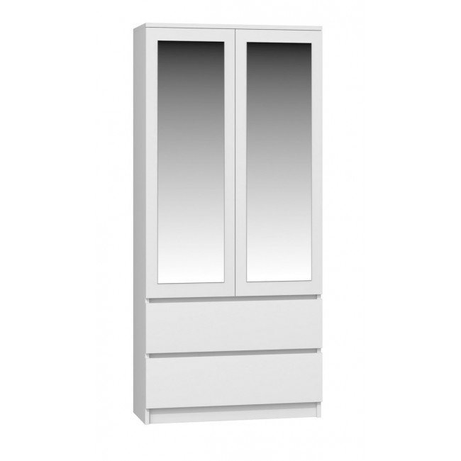 Topeshop SS-90 BIEL LUSTRO bedroom wardrobe/closet 5 shelves 2 door(s) White Topeshop SS-90 BIEL LUSTRO bedroom wardrobe/closet 5 shelves 2 door(s) White