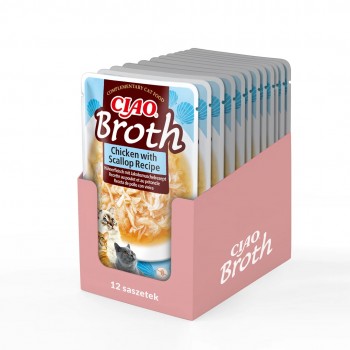 INABA Ciao Broth Chicken & Scallop - cat treats - 40g