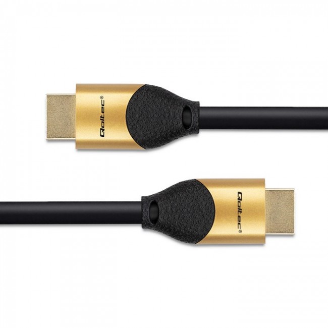 Qoltec 50357 HDMI v2.1 Cable Ultra high speed 8K | 60Hz | 26AWG | GOLD | 5m