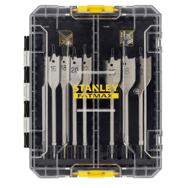 Set of FATMAX drills for wood, size 12-32MM, 8 pieces Set of FATMAX drills for wood, size 12-32MM, 8 pieces