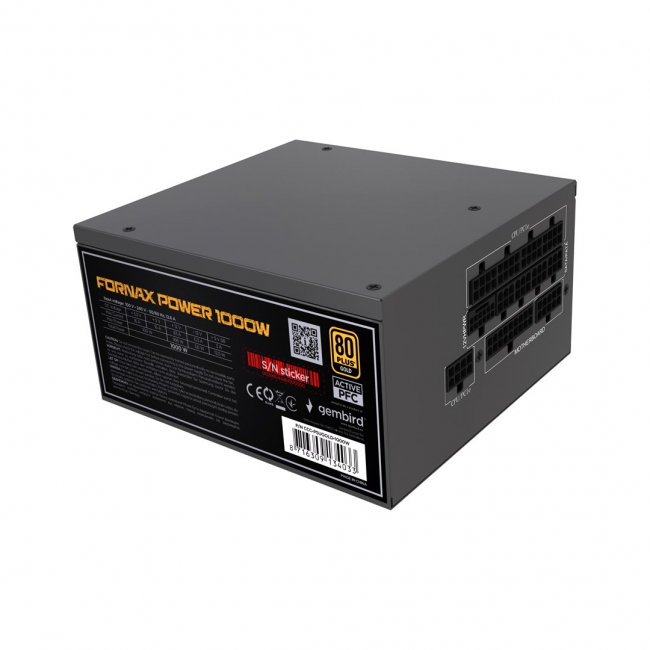 Gembird CCC-PSUGOLD-1000W Power supply unit Fornax Power 1000W active PFC 12cm fan 80+Gold Gembird CCC-PSUGOLD-1000W Power supply unit Fornax Power 1000W active PFC 12cm fan 80+Gold