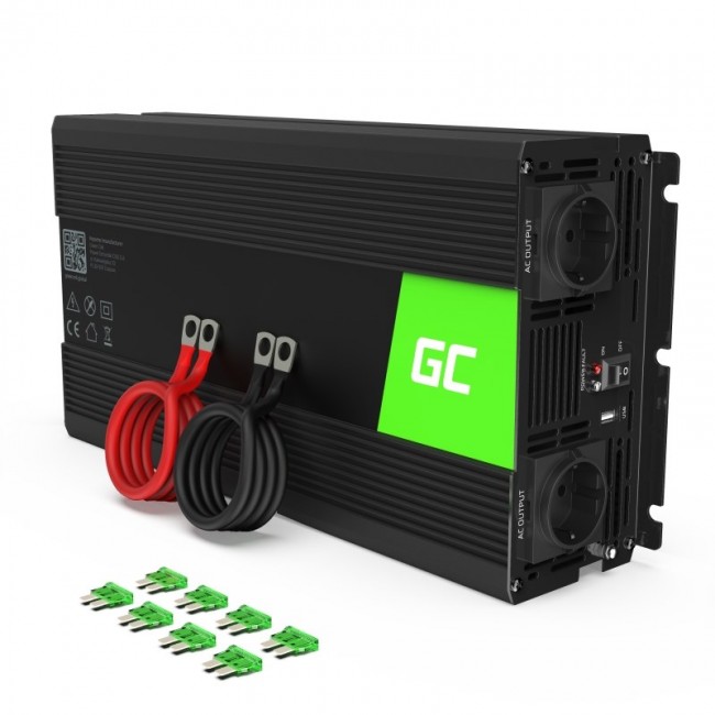 Green Cell INV25 power adapter/inverter Auto 1500 W Black Green Cell INV25 power adapter/inverter Auto 1500 W Black