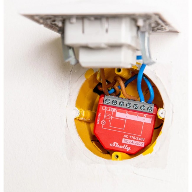 SHELLY 1PM Gen4 Smart switch Red SHELLY 1PM Gen4 Smart switch Red