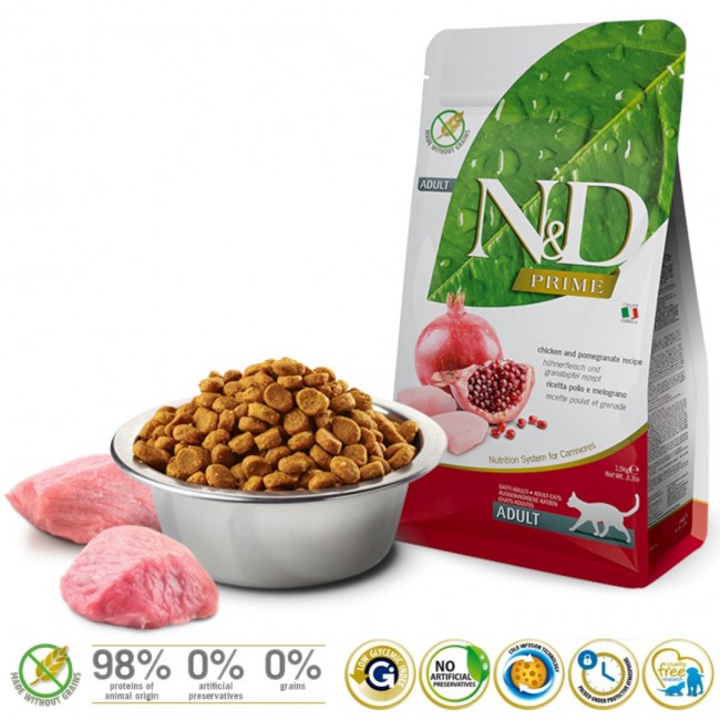 FARMINA N&D CAT PRIME CHICKEN & POMEGRANATE ADULT 1.5kg