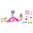 Barbie Chelsea Doll and Accessories, Skatepark Playset with 2 Puppies and 15+ Pieces