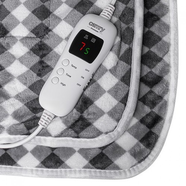 Camry Premium CR 7442 electric blanket 120 W Grey, White Fleece
