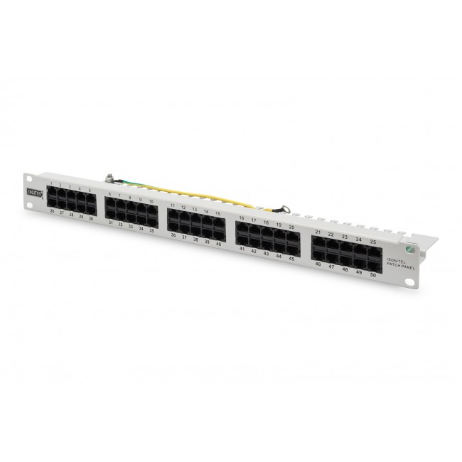 Digitus CAT 3 ISDN patch panel, unshielded, grey Digitus CAT 3 ISDN patch panel, unshielded, grey