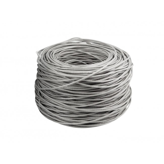 LANBERG LAN CABLE UTP CAT.6 305M SOLID CU LSZH GREY CPR + FLUKE PASSED