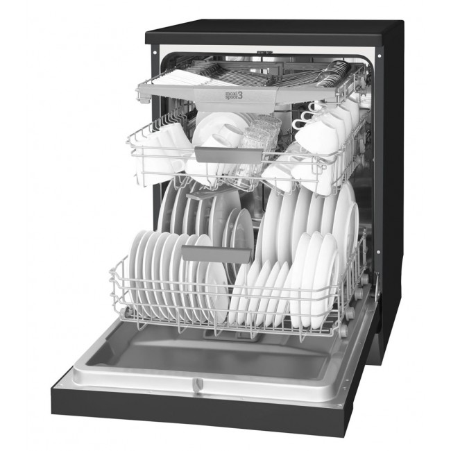 Amica DFM66B8EOqBH 60 cm freestanding dishwasher, black