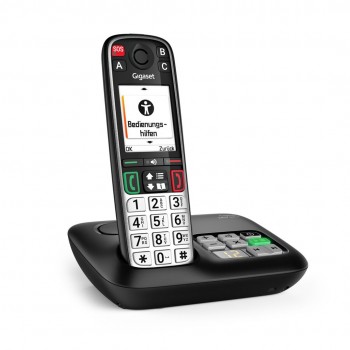 Gigaset EASY 500A Analog/DECT telephone Caller ID Black, Silver