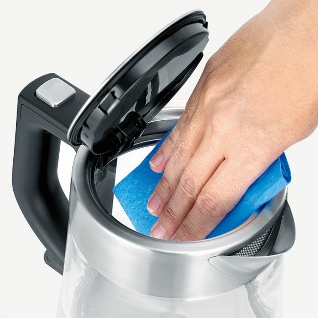 Severin WK 3468 electric kettle 1 L 2200 W Black, Stainless steel, Transparent