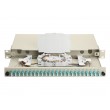 Equip 24-Port Fiber Optic Splice Box, LC Duplex, OM3, 1U, Equipped, Grey