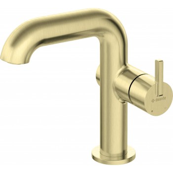 Basin mixer with rectangular spout