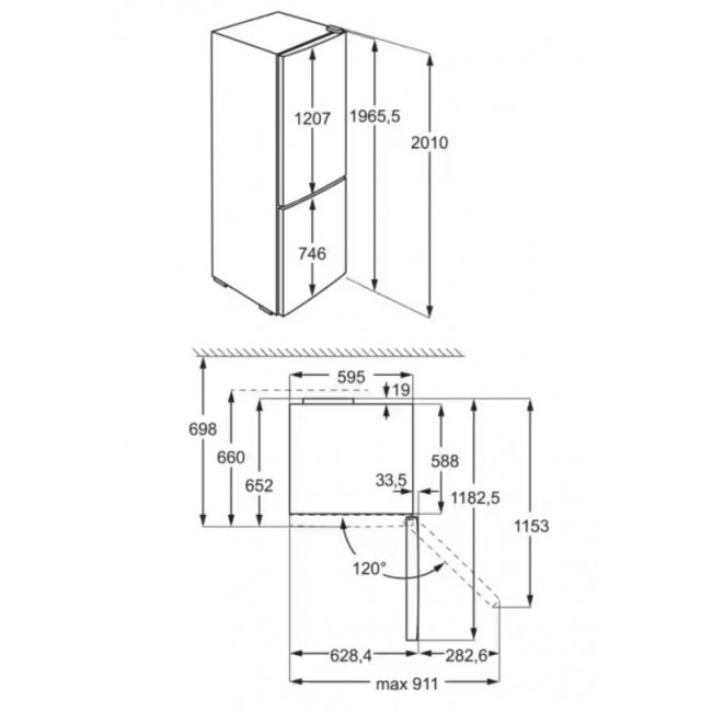 Refrigerator-freezer ELECTROLUX LNT7ME36K2