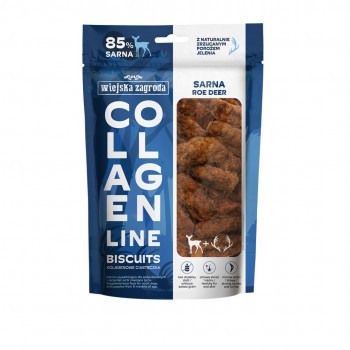 WIEJSKA ZAGRODA Collagen Line Collagen cookies Roe deer - dog treat - 90g