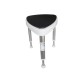 Triangular shower stool with soft seat Black