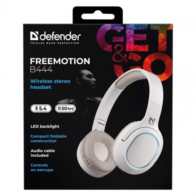 HEADPHONES DEFENDER BLUETOOTH FREEMOTION B444 BEIGE HEADPHONES DEFENDER BLUETOOTH FREEMOTION B444 BEIGE