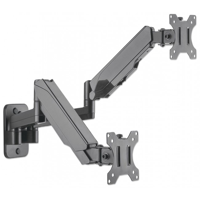 Manhattan Dual Wall Mount for TV & Monitors (Full Motion Gas Spring), For screens 17