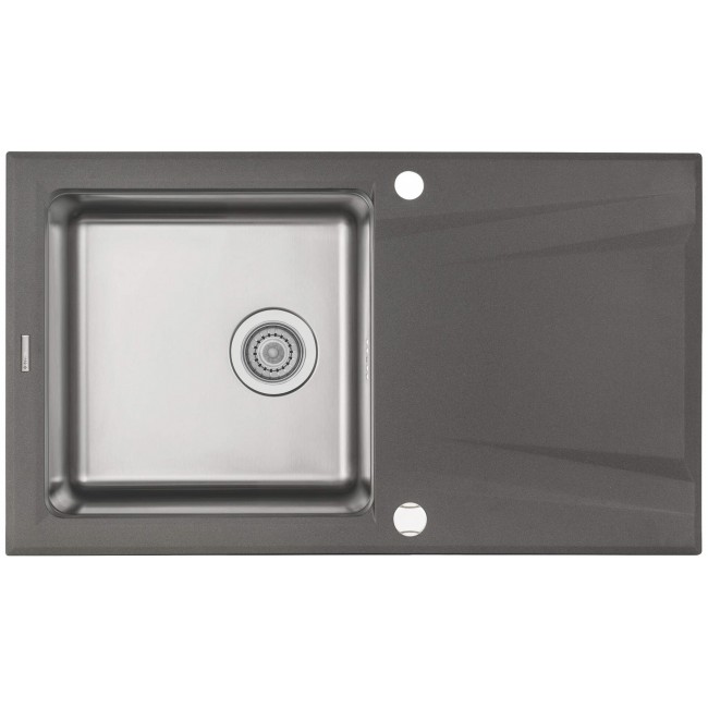 1-bowl granite-steel sink with drainer