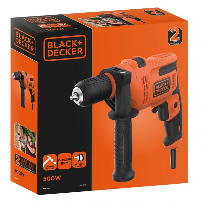 Black & Decker BEH200-QS drill 2900 RPM Black, Orange Black & Decker BEH200-QS drill 2900 RPM Black, Orange