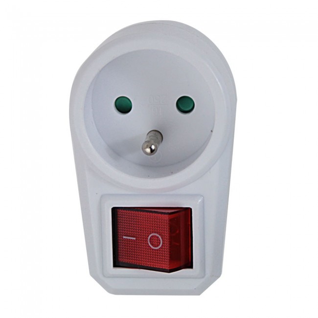 Esperanza ELK301W Electrical Splitter 1 socket Switch White Esperanza ELK301W Electrical Splitter 1 socket Switch White