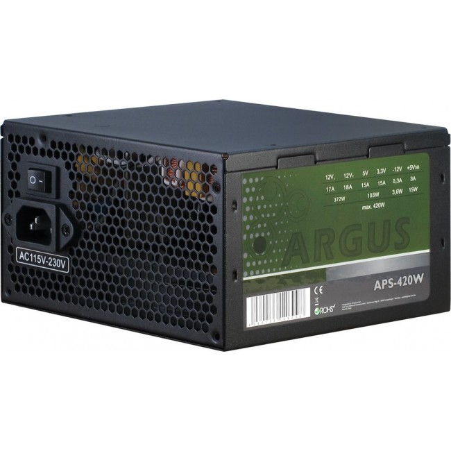 Inter-Tech Argus APS power supply unit 420 W 20+4 pin ATX ATX Black Inter-Tech Argus APS power supply unit 420 W 20+4 pin ATX ATX Black